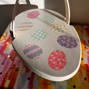 Longaberger Easter Basket Set w/ Lid, Liner, Protector & Chick Tie-On (2009)